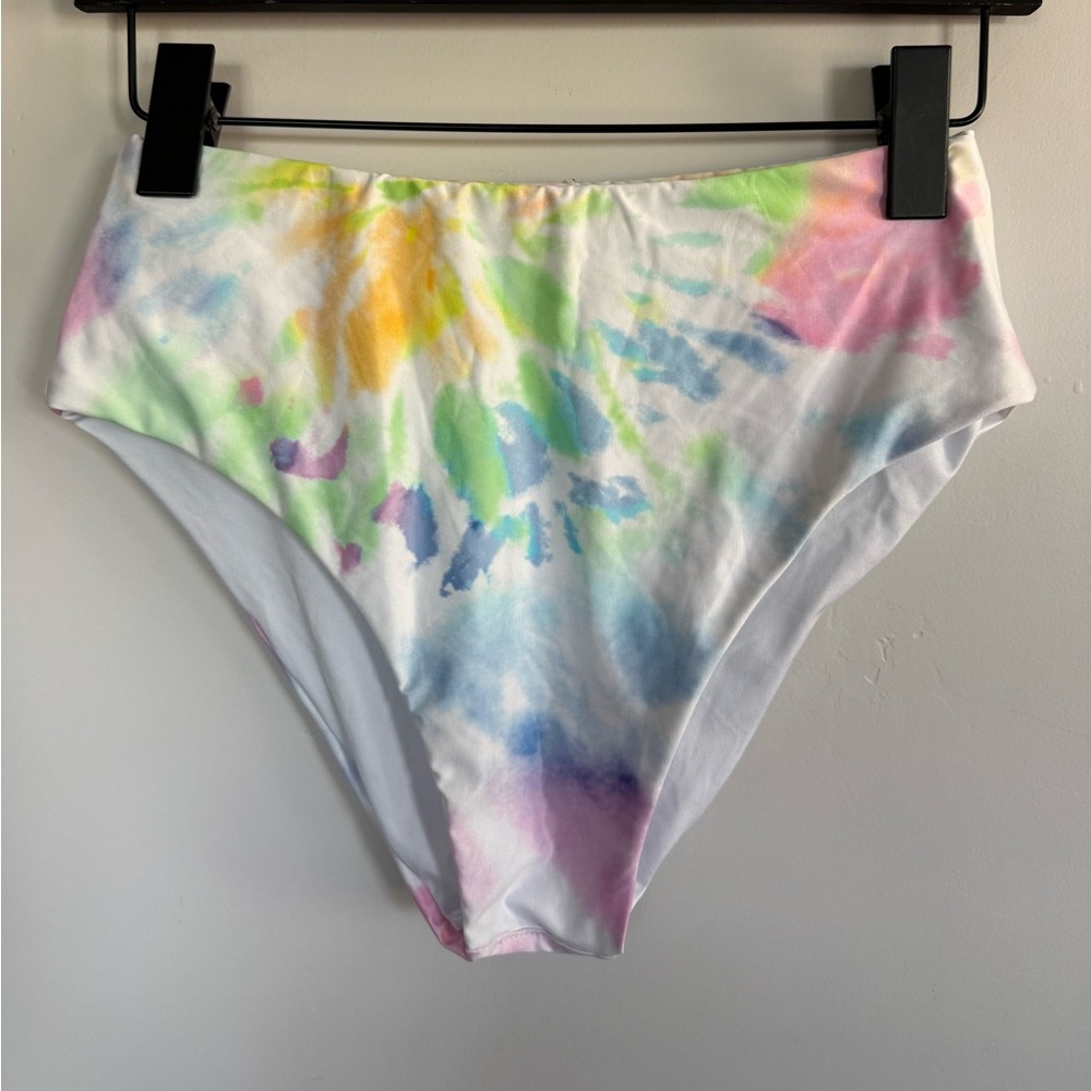 NWT Kenny Flowers The Malibu Tie Dye High Waist Bikini Bottom Size Large